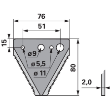ESM Kaszapange ESM 00442306 - 80 mm autóalkatrész