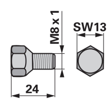 ESM Rögzítőcsavar 00616417 - M8 x 21 mm autóalkatrész