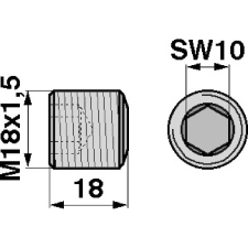 ESM Rögzítőcsavar 00630200 - M18 x 18 mm autóalkatrész