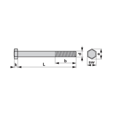 ESM Rögzítőcsavar csomag 00905061 - M12 x 45 mm (50 db) autóalkatrész
