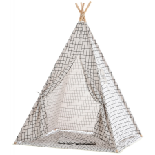 Esna Teepee játszósátor szürke kockás 150x120x120 cm 316477 játszósátor, alagút