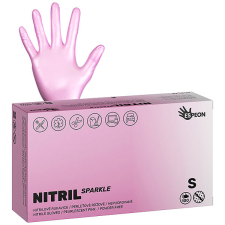 ESPEON Nitril Sparkle gyöngyházfényű rózsaszín méret S, 100 darab gyógyászati segédeszköz