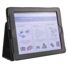 Esperanza ET168 Tok+állvány iPad 2 /iPad3 - Fekete (ET168 - 5901299902745) tablet tok