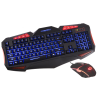 Esperanza Shelter Multimédiás Vezetékes USB Gaming Billentyűzet ENG + Egér Szett - Fekete (EGK3000)