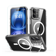 ESR CLASSIC HYBRID szilikon telefonvédő (ütésállóság, légpárnás sarok, kitámasztó, MagSafe + képernyővédő üveg) ÁTLÁTSZÓ tok és táska