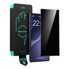 ESR képernyővédő üveg (2.5D, 0.33mm, 9H, betekintés védelem + segédkeret) FEKETE mobiltelefon kellék