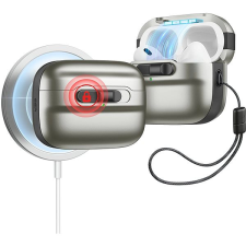 ESR Pulse Magnetic Lock Case (HaloLock), Compatible with AirPods Pro tok, Titanium fülhallgató, fejhallgató tok
