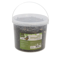 Esschert Design Fekete napraforgómag madáreleség vödörben, 2,2 kg madáreledel