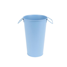 Esschert Design Fém váza, 1,2 literes, középkék, 18 cm kerti tárolás