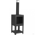 Esschert Design FF410 fekete kültéri kandalló tűzifatárolóval