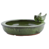 Esschert Design Kerámia madáretető és itató tál, zöld