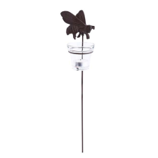 Esschert Design Leszúrható öntöttvas gyertyatartó, 41,5 cm, méhecske gyertyatartó