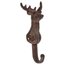 Esschert Design Öntöttvas szarvasos akasztó, 14 cm bútor