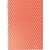 ESSELTE ColourBreeze A5 kockás korall spirálfüzet