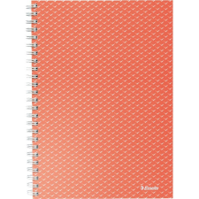 ESSELTE ColourBreeze A5 kockás korall spirálfüzet füzet