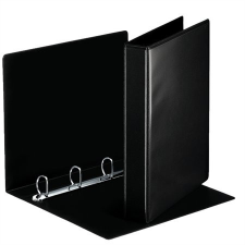 ESSELTE Gyűrűs könyv, panorámás, 4 gyűrű, D alakú, 50 mm, A4, PP, ESSELTE, fekete gyűrűskönyv