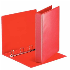 ESSELTE Gyűrűs könyv, panorámás, 4 gyűrű, D alakú, 50 mm, A4, PP, ESSELTE, piros (E49713) mappa