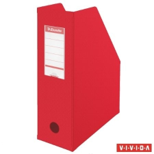 ESSELTE Iratpapucs, PVC/karton, 100 mm, összehajtható, ESSELTE, Vivida piros irattartó