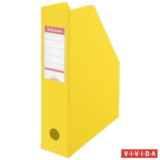 ESSELTE Iratpapucs, PVC/karton, 70 mm, összehajtható, ESSELTE, Vivida sárga