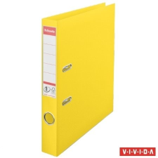 ESSELTE Iratrendező, 50 mm, A4, PP, élvédő sínnel, ESSELTE "Standard", Vivida sárga gyűrűskönyv