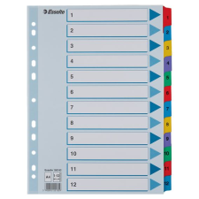ESSELTE Mylar 1-12 felirattal rendelkező regiszter karton, A4 (100162) (esselte100162) - Iratgyűjtők mappa
