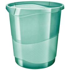 ESSELTE Papírkosár, 14 liter,  "Colour` Ice", áttetsző zöld szemetes