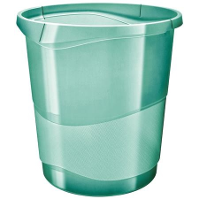 ESSELTE Papírkosár, 14 liter, "Colour` Ice", áttetsző zöld szemetes