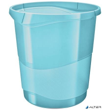 ESSELTE Papírkosár, 14 liter, ESSELTE &quot;Colour&#039; Ice&quot;, áttetsző kék szemetes