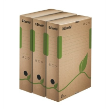 ESSELTE "Eco" A4, 80 mm újrahasznosított karton archiváló doboz, barna irattartó