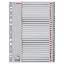 ESSELTE Regiszter, műanyag, A4, 1-31, ESSELTE, szürke regiszter és tartozékai