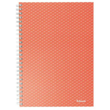 ESSELTE Spirálfüzet, A5, kockás, 80 lap, ESSELTE  Colour`Breeze, korall (E628468) füzet