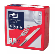 Essity GmbH szalvéta Soft Dinner 3r., 39X39, PIROS, 100db/csg, 12csg/karton higiéniai papíráru