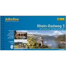 Esterbauer Verlag 3. Rhein-Radweg kerékpáros atlasz Esterbauer 1:75 000 Rhein kerékpáros térkép térkép