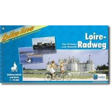 Esterbauer Verlag Loire-Radweg kerékpáros atlasz Esterbauer 1:75 000 Loire-völgy térkép 2016 Loire kerékpáros térkép térkép