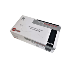 ETB Disposable Fekete nitril kesztyű L 100db fodrászkellék