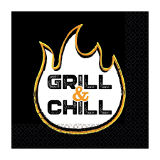 Étel Grill & Chill szalvéta 16 db-os 33x33 cm party kellék