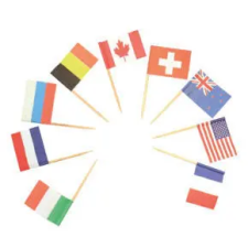 Étel Zászlós díszítő pálca 24 db-os party kellék