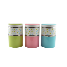  Ételhordó virágos mintás, 2 részes ételtároló szett piknikhez vagy munkába papírárú, csomagoló és tárolóeszköz