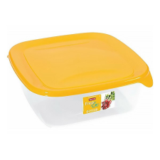  Ételtartó doboz CURVER Fresh&amp;Go szögletes műanyag 0,8L sárga uzsonnás doboz