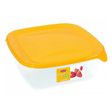  Ételtartó doboz CURVER Fresh&amp;Go szögletes műanyag 1,7L sárga uzsonnás doboz