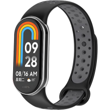 Eternico Sporty Xiaomi Smart Band 8 / 9 / 10 szíj - Solid Black and Gray okosóra kellék