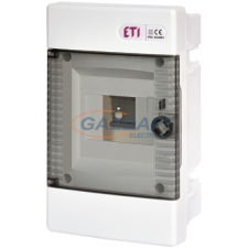 ETI 001100142 ECM4PT DIDO-E 1x4 modulos elosztó szekrény, süllyesztett, átlátszó ajtó villanyszerelés