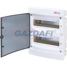 ETI 001101012 ECM24PT DIDO-E 2x12 modulos elosztó szekrény, süllyesztett, átlátszó ajtó villanyszerelés