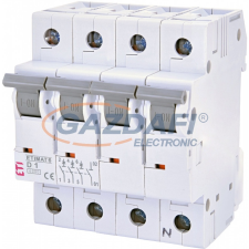 ETI 002165504 ETIMAT6 D1A 3p+N 6kA kismegszakító, 4 modul villanyszerelés