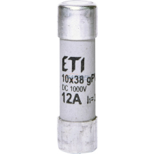 ETI 002625077 CH10x38 gPV 12A/1000V DC hengeres biztosító napelemekhez villanyszerelés