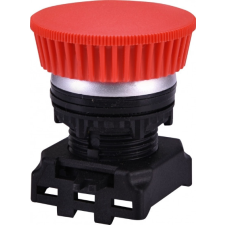 ETI 004771281 EGM-P-RCh Nyomógomb, gombafejű, 40mm , piros/krómozott elülső gyűrű villanyszerelés