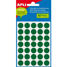  Etikett, 13 mm kör, kézzel írható, színes, APLI, zöld 175 etikett/csomag etikett