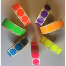 . Etikett, 20 mm kör, 1000 etikett/tekercs, narancs etikett