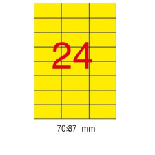  Etikett 210x297mm 20 ív Apli sárga etikett