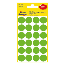 Etikett AVERY 3597 öntapadó jelölőpont zöld 18mm 96 jelölőpont/csomag etikett